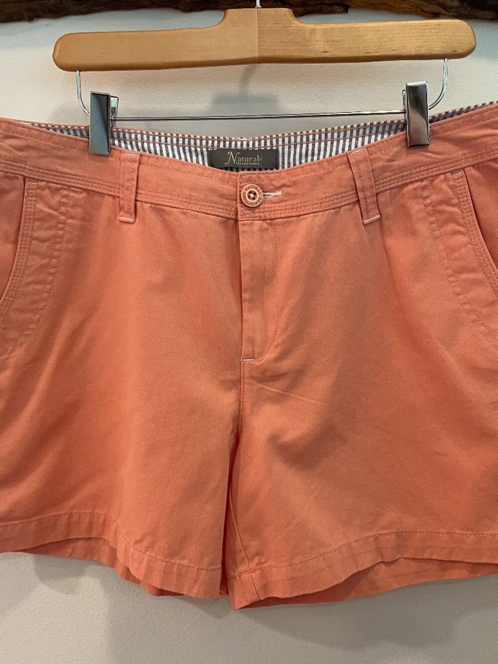 Natural Reflections Peach Salmon Cotton Shorts 12